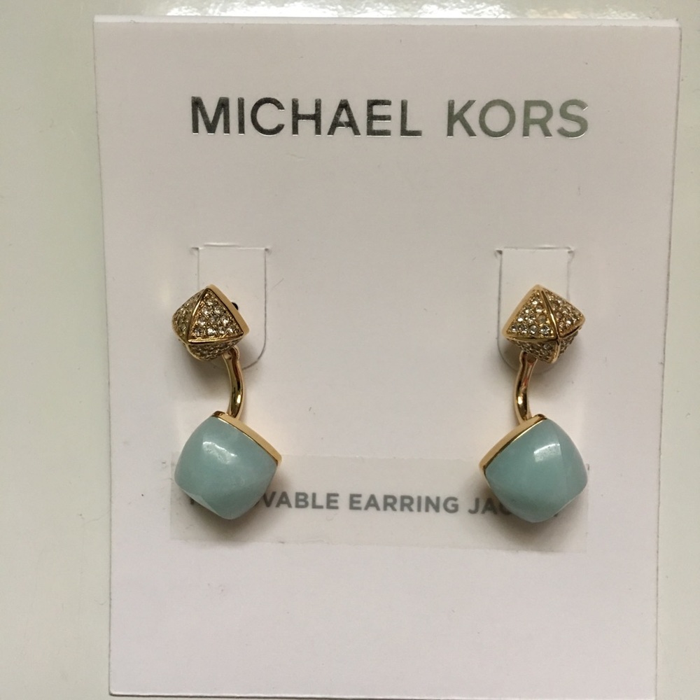 MICHAEL KORS BLUSH RUSH JACKET EARRINGS - Picture 4 of 4